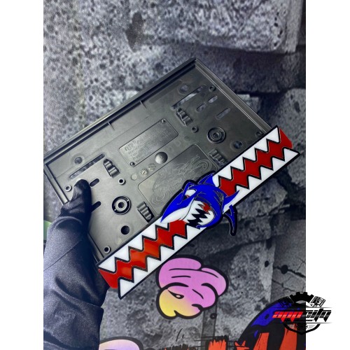 Köpek Balığı Özel Tasarım Pleksi Motosiklet Plakalık