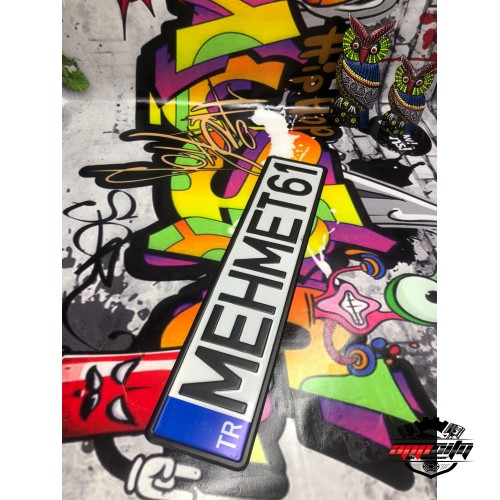 Appcity Beyaz TR Li Hediyelik Dekor Plaka, Yazi Dekor Plaka, Isme Özel Plaka, Galeri Plakası