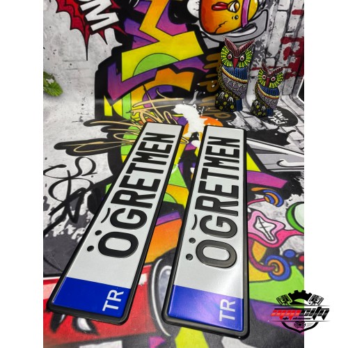 Appcity Beyaz TR li İsimli Hediye Dekor Plaka, Yazi Dekor Plaka, Isme Özel Plaka, Galeri Plakası