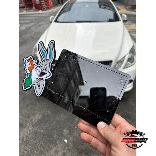 Bugs Bunny Özel Tasarım Pleksi Motosiklet Plakalık (12x18cm)