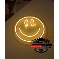 Gülen Yüz Emojili Dekoratif Neon Led Tablo, Neon Duvar Tabela
