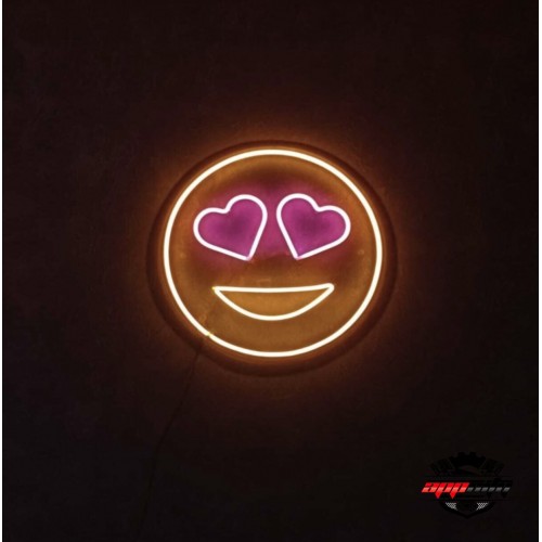 Sevgi Kalp Emoji Dekoratif Neon Led Tablo, Neon Duvar Tabela
