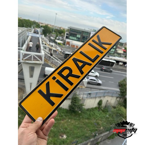 Appcity Kiralık Yazılı Sarı Dekor Plaka, Yazi Dekor Plaka, Isme Özel Plaka, Galeri Plakası