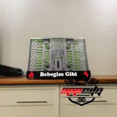 Bebeğim Gibi Yazılı Özel Tasarım Lüks Motosiklet Pleksi Plakalık