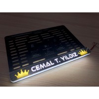 Kişiye Özel İsimli Lüks Krom Motosiklet Led Işıklı Pleksi Plakalık