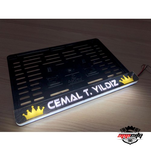 Kişiye Özel İsimli Lüks Krom Motosiklet Led Işıklı Pleksi Plakalık