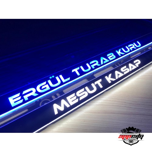 KİŞİYE ÖZEL IŞIKLI PLAKALIK (LÜX METALİK GRİ ZEMİN) Videolu Ürün