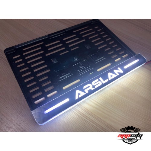 Kişiye Özel İsimli Lüks Krom Motosiklet Led Işıklı Pleksi Plakalık