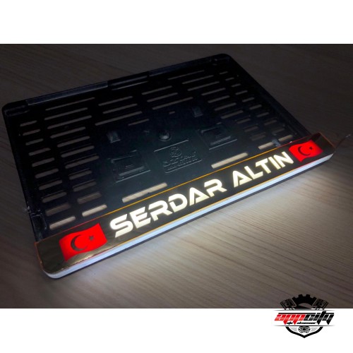 Kişiye Özel İsimli Lüks Krom Motosiklet Led Işıklı Pleksi Plakalık