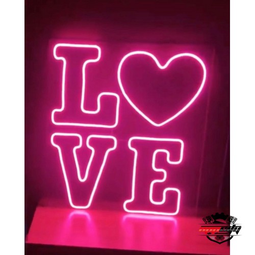 LOVE Yazılı Dekoratif Neon Led Tablo, Neon Duvar Tabela