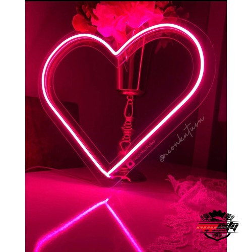 Sevgiliye Özel Neon Kalp Dekoratif Neon Led Tablo, Neon Tablo