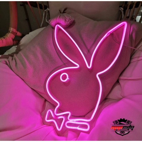 Playboy Tavşan Dekoratif Neon Led Tablo, Neon Duvar Tabela