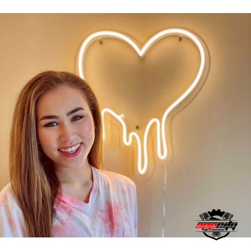 Eriyen Kalp Dekoratif Neon Led Tablo, Neon Duvar Tabela