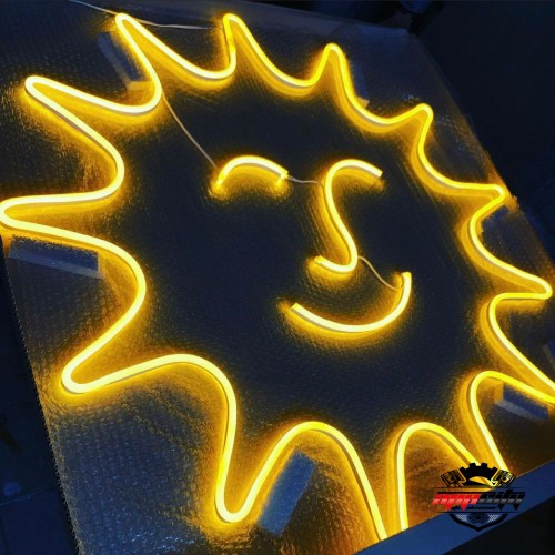 Mutlu Güneş Dekoratif Neon Led Tablo, Neon Duvar Tabela