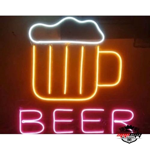 Beer , Bira Kupası Dekoratif Neon Led Tablo, Neon Duvar Tabela