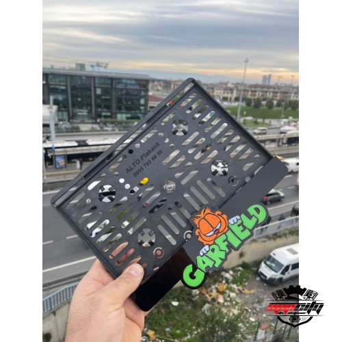 Garlfield Özel Tasarım Pleksi Motosiklet Plakalık (YEŞİL)