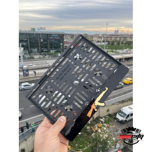 Keleş Silah Tasarımlı Özel Tasarım Pleksi Motosiklet Plakalık